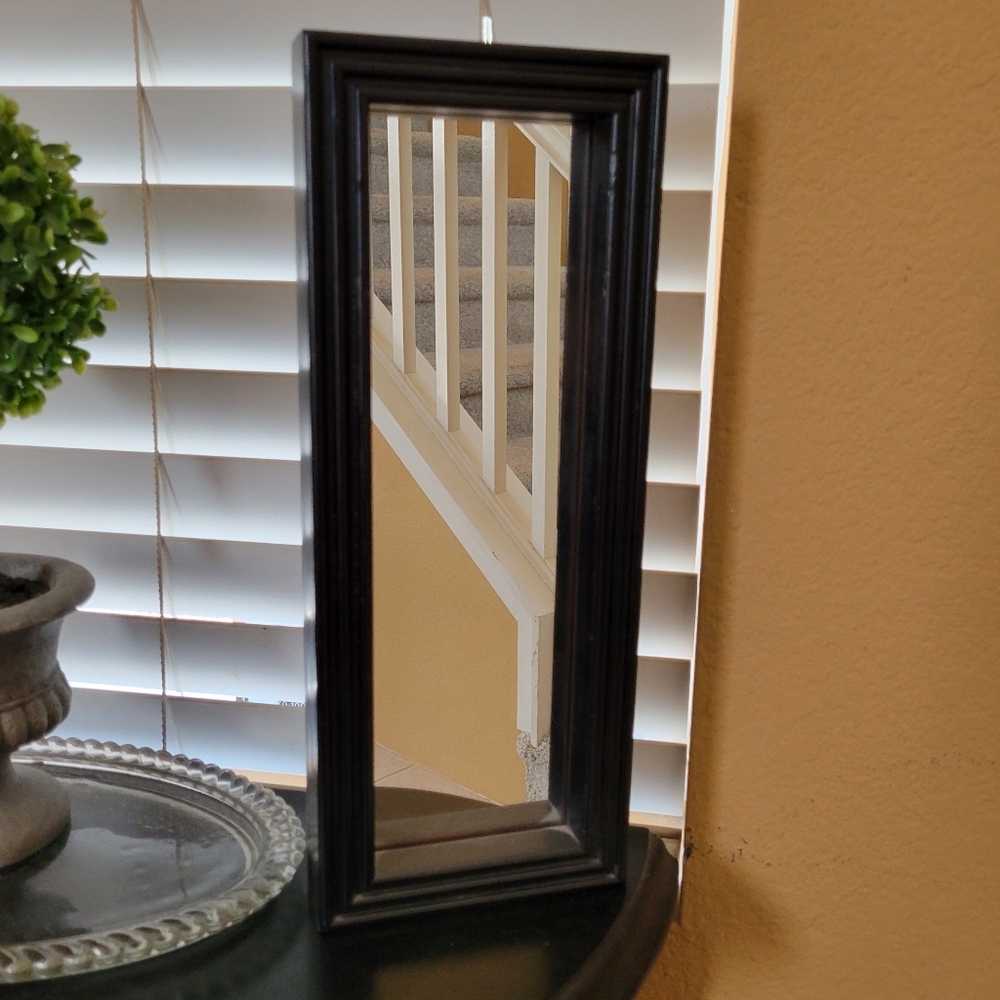 Versatile Black Frame Skinny Mirror